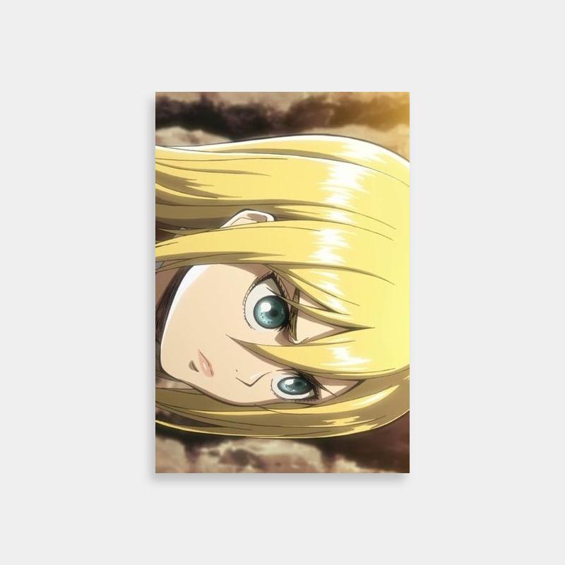 Historia Reiss Attack on Titan Poster - Blonde Anime Character Gazing at the Sky