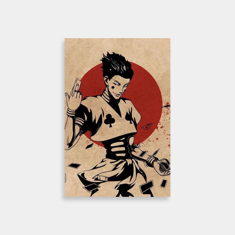 Hisoka Hunter x Hunter Knife & Cards Art Poster