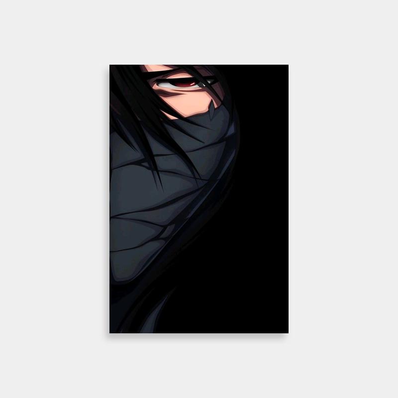 Ichigo Kurosaki Black Hair Red Eyes Anime Poster