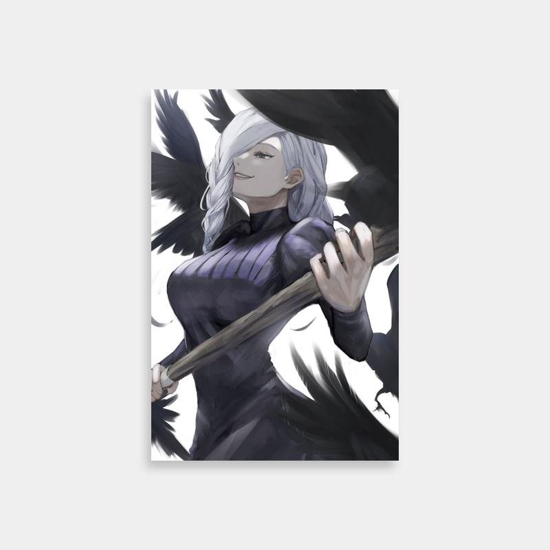 Mei Mei Jujutsu Kaisen Art - Black Feathers & Wings Design