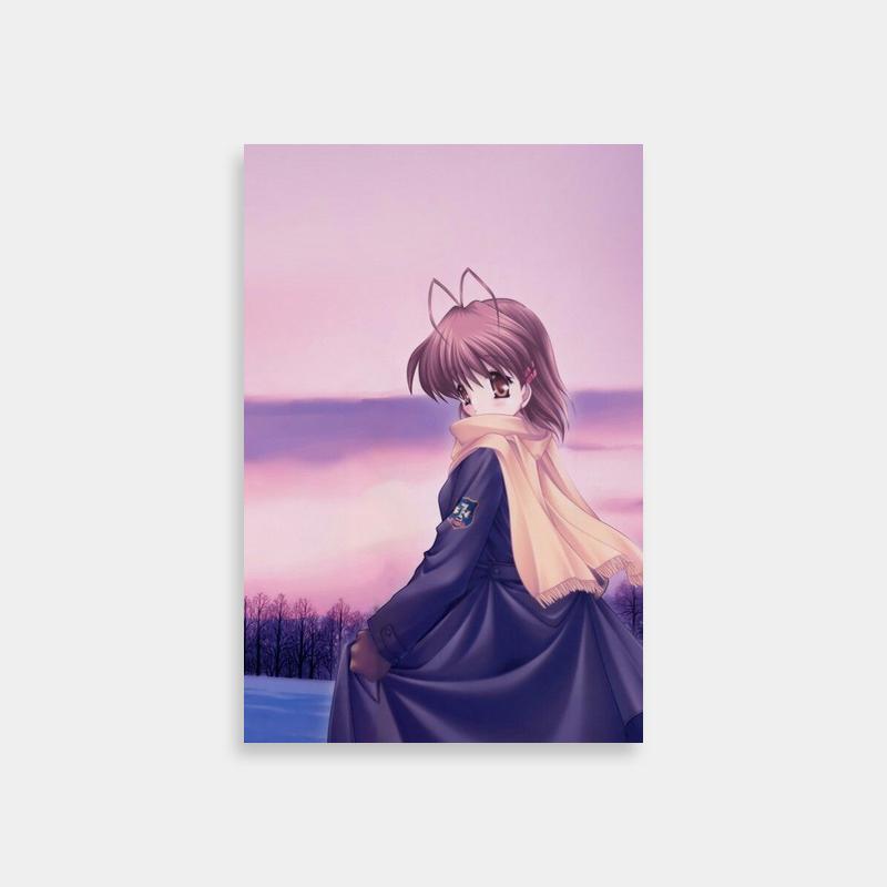 Nagisa Furukawa Clannad Anime Poster - Snowy Blue Dress Scene