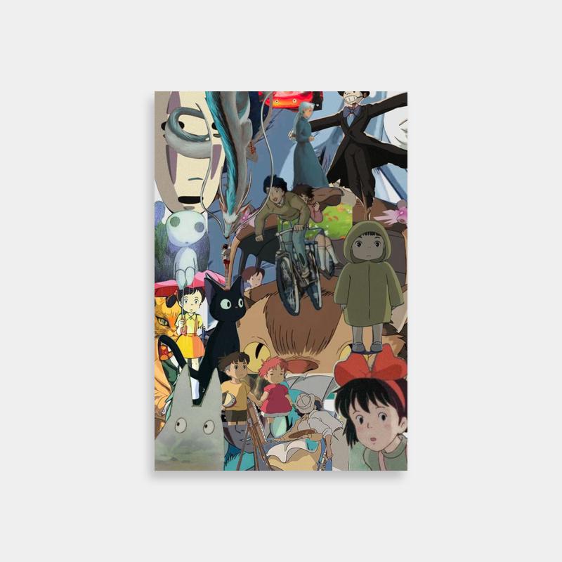 My Neighbor Totoro Catbus Collage Poster