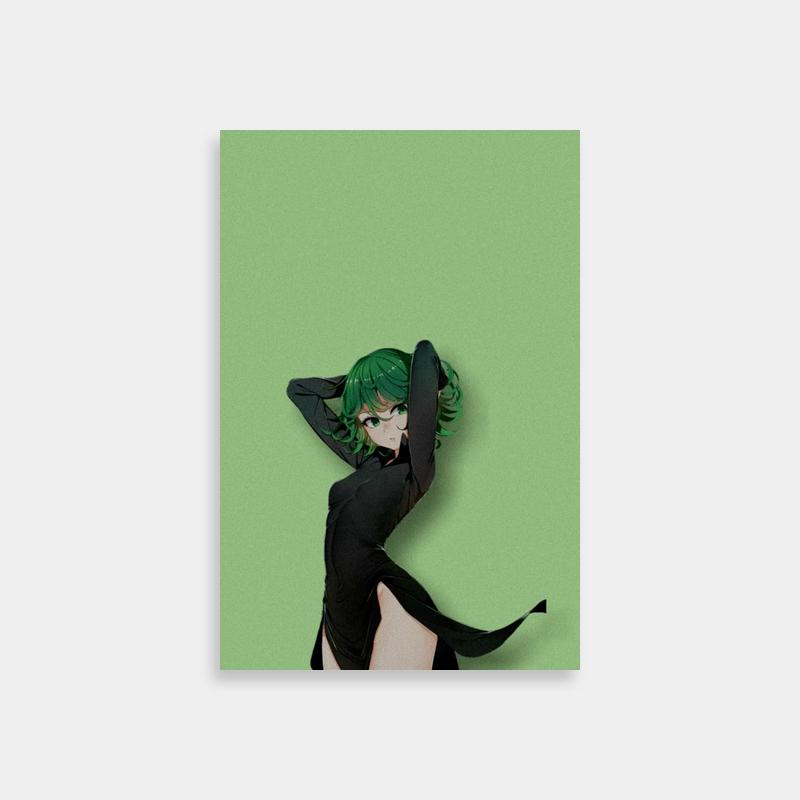 Tatsumaki Sitting Pose Poster - One Punch Man Anime Art
