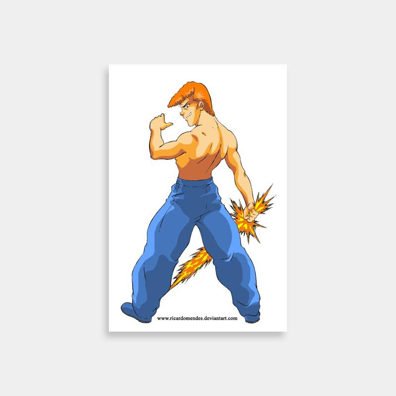 Kazuma Kuwabara Yu Yu Hakusho Wall Art - Fist Out Pose