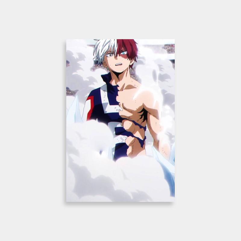 Shoto Todoroki My Hero Academia Poster - Anime Character in Snow