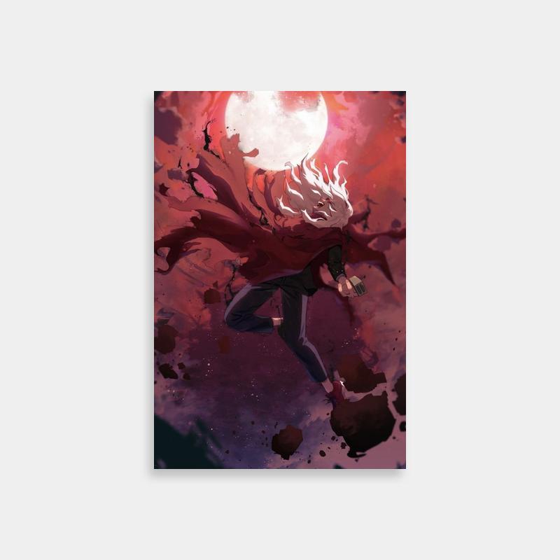 Tomura Shigaraki Flying Poster - Moonlit My Hero Academia Wall Art