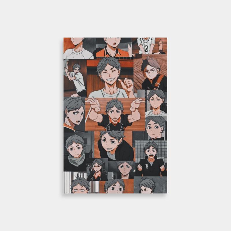 Sugawara Koushi Haikyuu Poster - Anime Character Collage