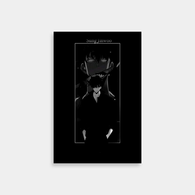 Solo Leveling Beru Poster - Black & White Anime Poster