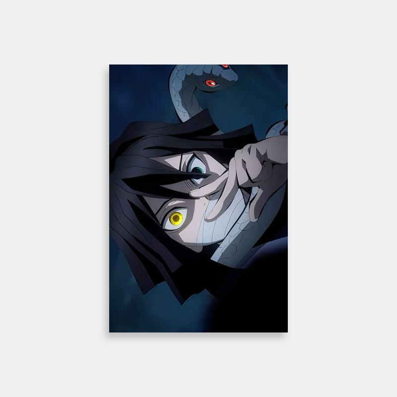 Obanai Iguro Demon Slayer Anime Poster - Yellow-Eyed Warrior