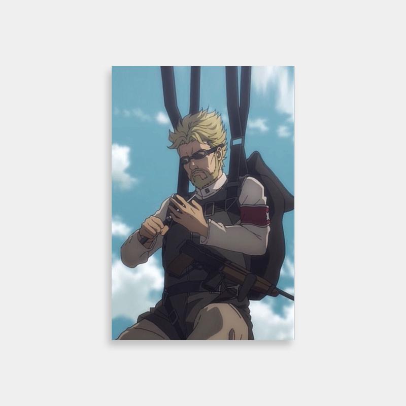 Zeke Yeager Attack on Titan Poster - Blonde Anime Character with Glasses