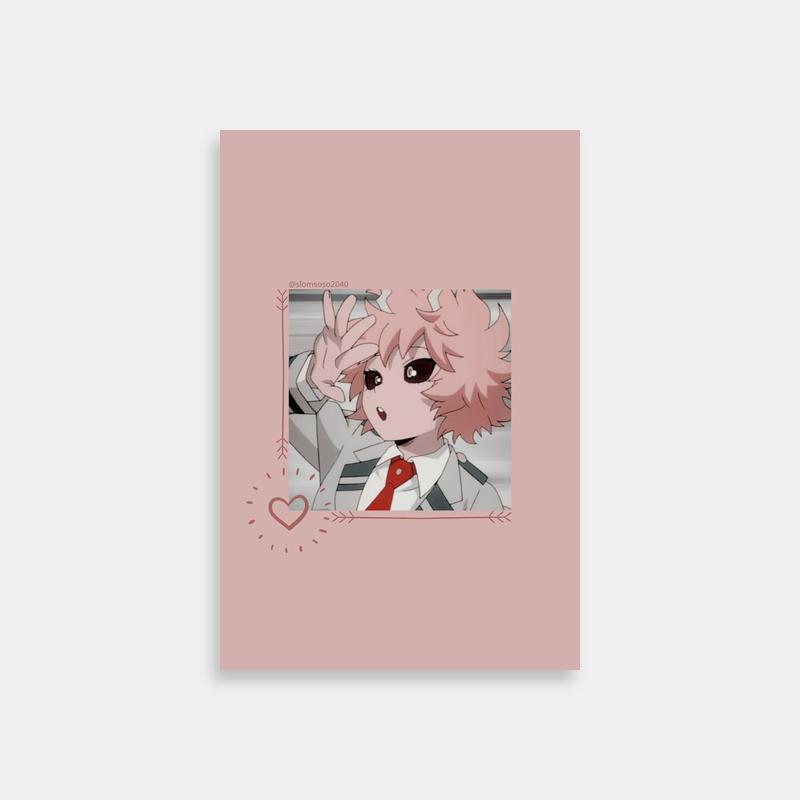 Mina Ashido My Hero Academia Poster - Pink Hair Anime Character in Suit & Tie