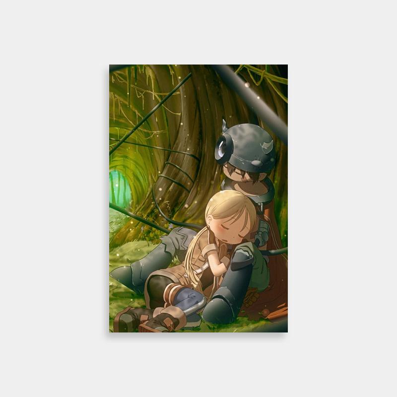 Made in Abyss Hyperpop Art Print - Anime Characters Under Tree