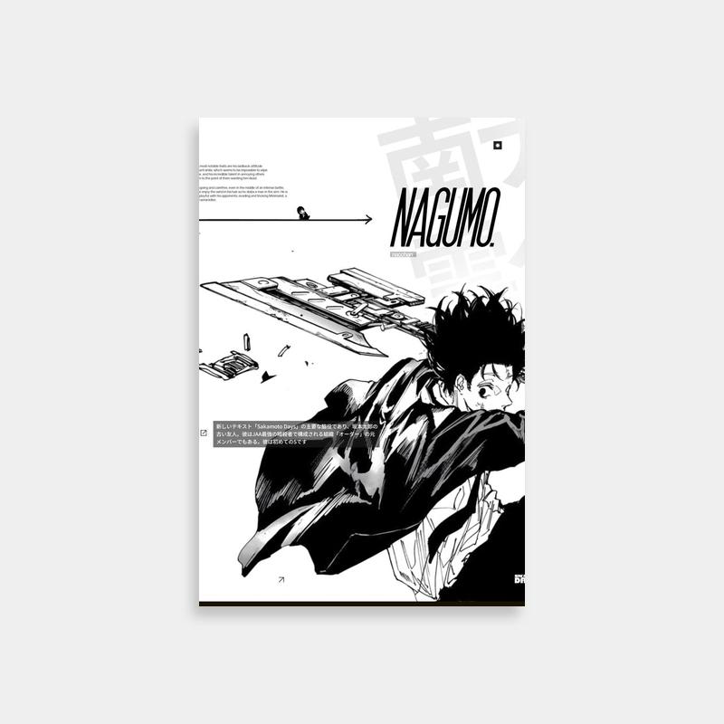 Nagumo Sakamoto Days Black & White Promo Poster