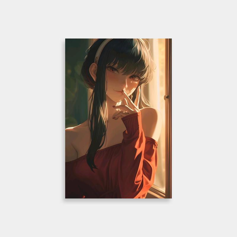 Yor Forger Spy x Family Orange Dress Window Poster