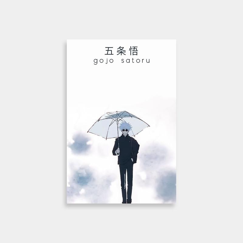 Satoru Gojo Jujutsu Kaisen Poster - Umbrella Scene Anime Wall Art