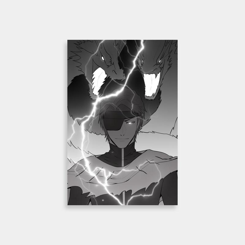 Aizen Sosuke Lightning Poster - Bleach Anime Wall Art