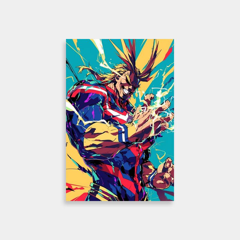 All Might My Hero Academia Poster - Running Heroic Pose Art Print