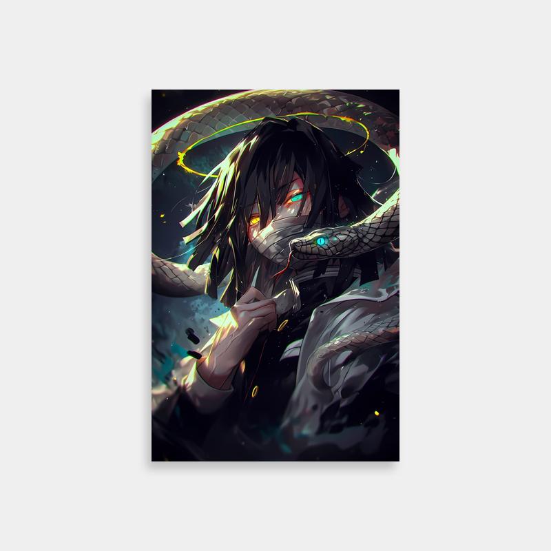 Obanai Iguro Demon Slayer Wall Art - Snake Handler Anime Poster