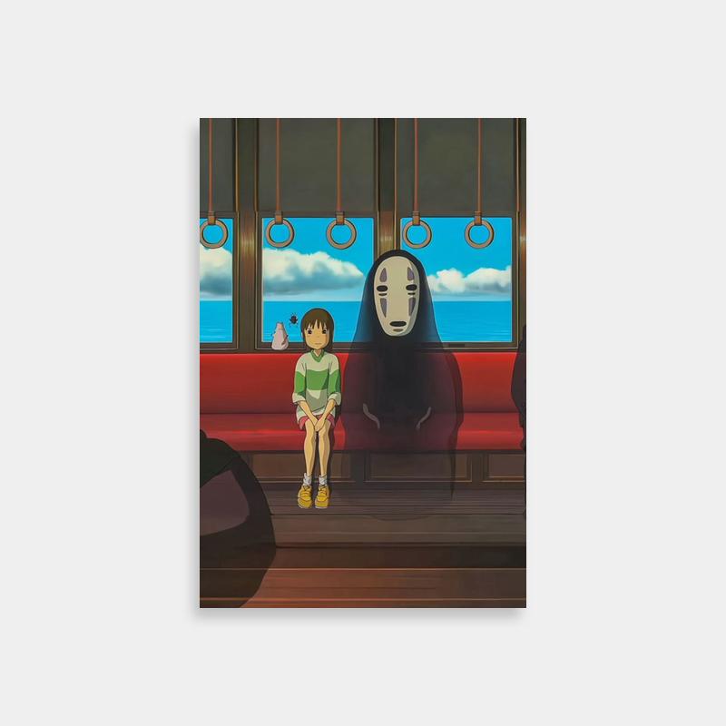 Spirited Away Chihiro Sitting Poster - Studio Ghibli Wall Art