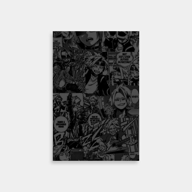 Denki Kaminari My Hero Academia Black & White Poster