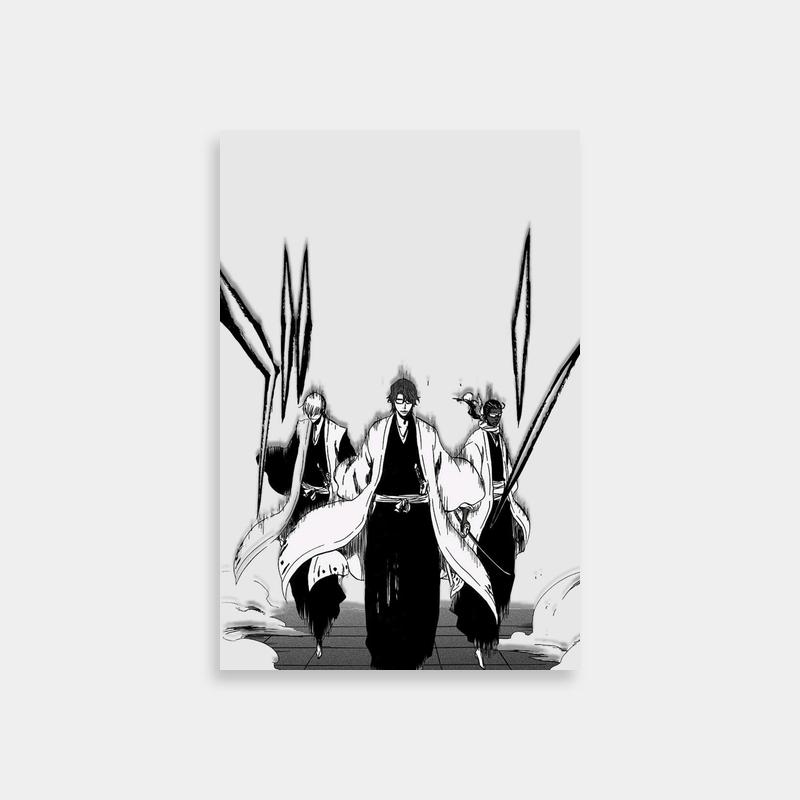 Aizen Sosuke Bleach Wall Art - Three Men in Black and White