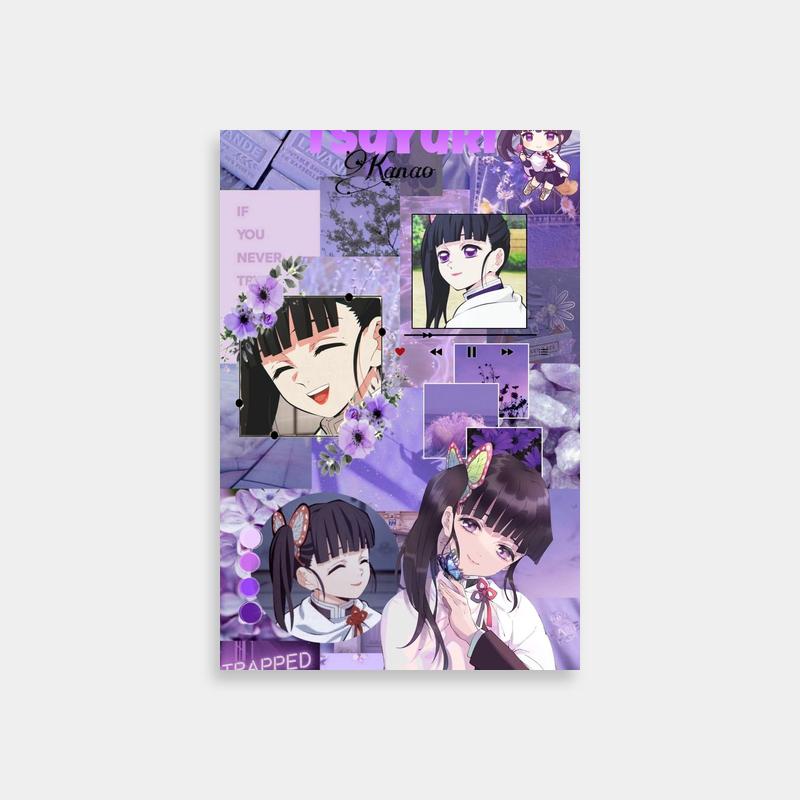 Kanao Tsuyuri Demon Slayer Floral Poster - Anime Art