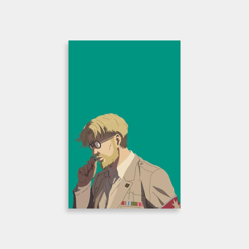 Zeke Yeager Attack on Titan Poster - Uniformed Man on Art