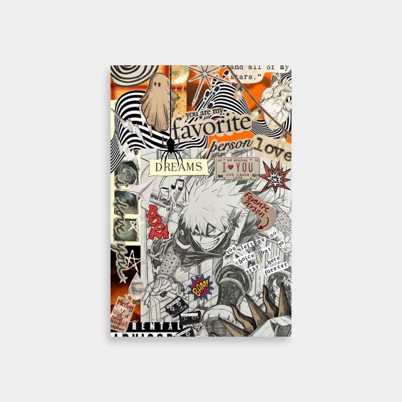 Katsuki Bakugo My Hero Academia Collage Art Poster