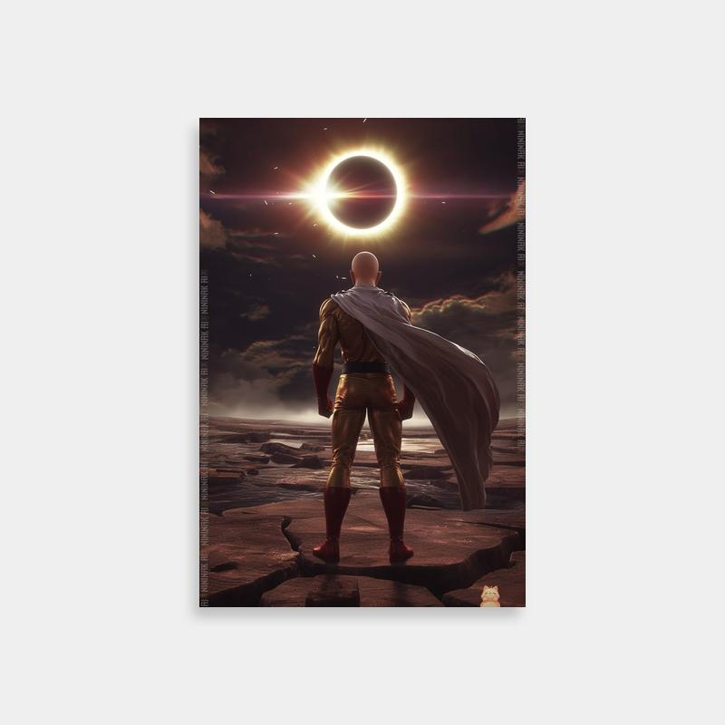 Saitama One Punch Man Desert Poster - Anime Wall Art