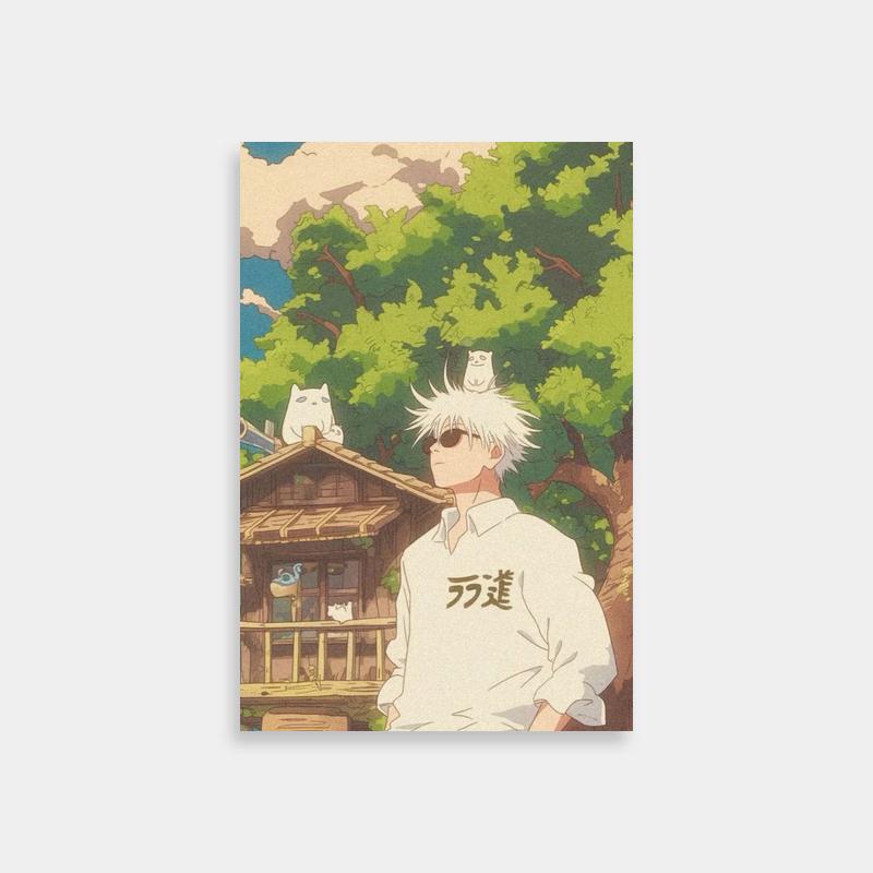 Satoru Gojo Jujutsu Kaisen Poster - Standing Under a Tree