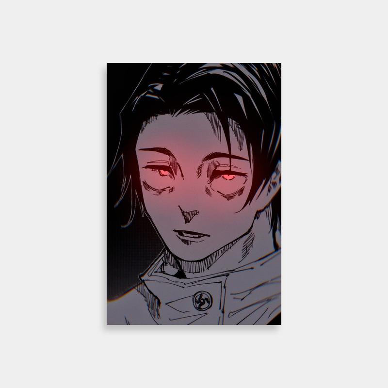 Yuta Okkotsu Jujutsu Kaisen Red-Eyed Anime Poster