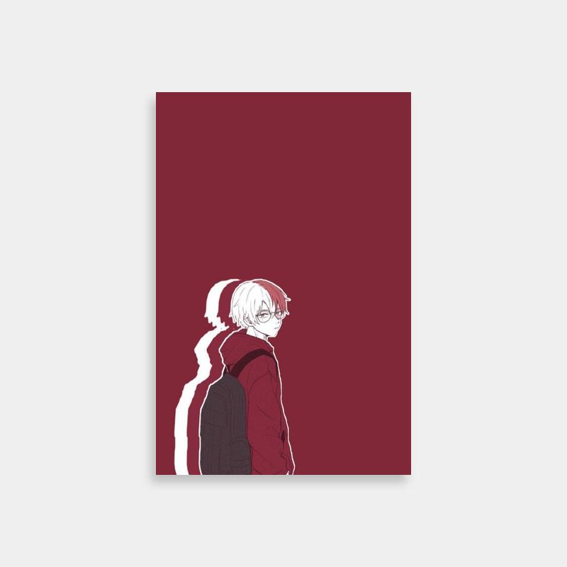Shoto Todoroki Back View Poster - My Hero Academia Art