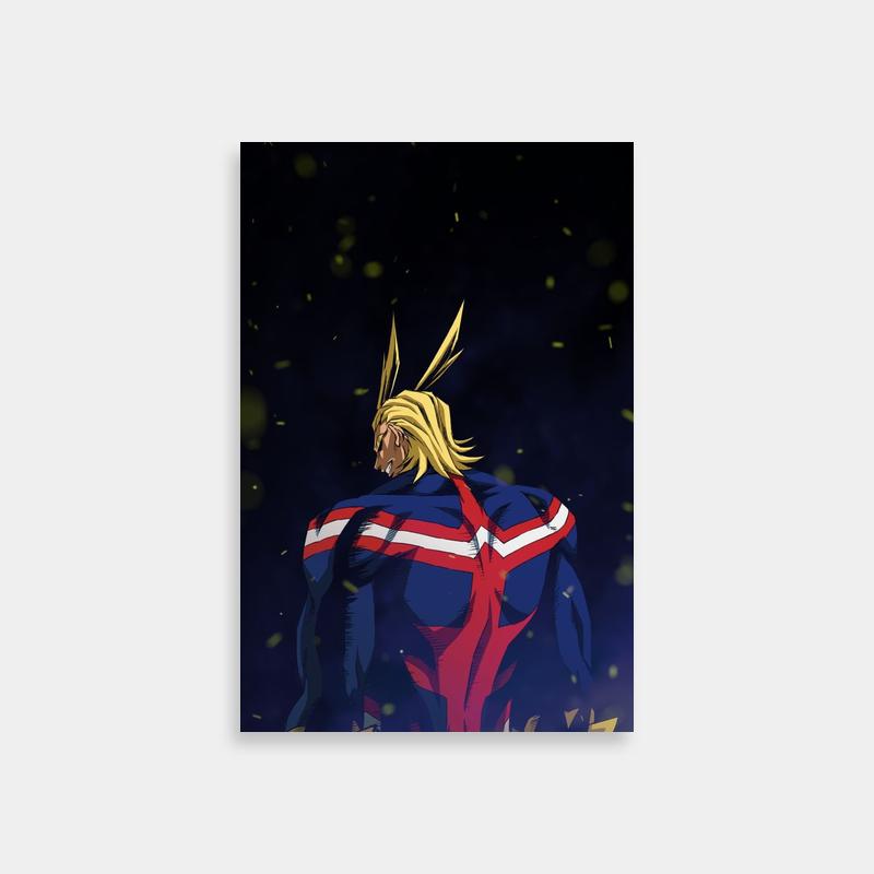 All Might My Hero Academia Poster - Blonde Hero in Red, White & Blue