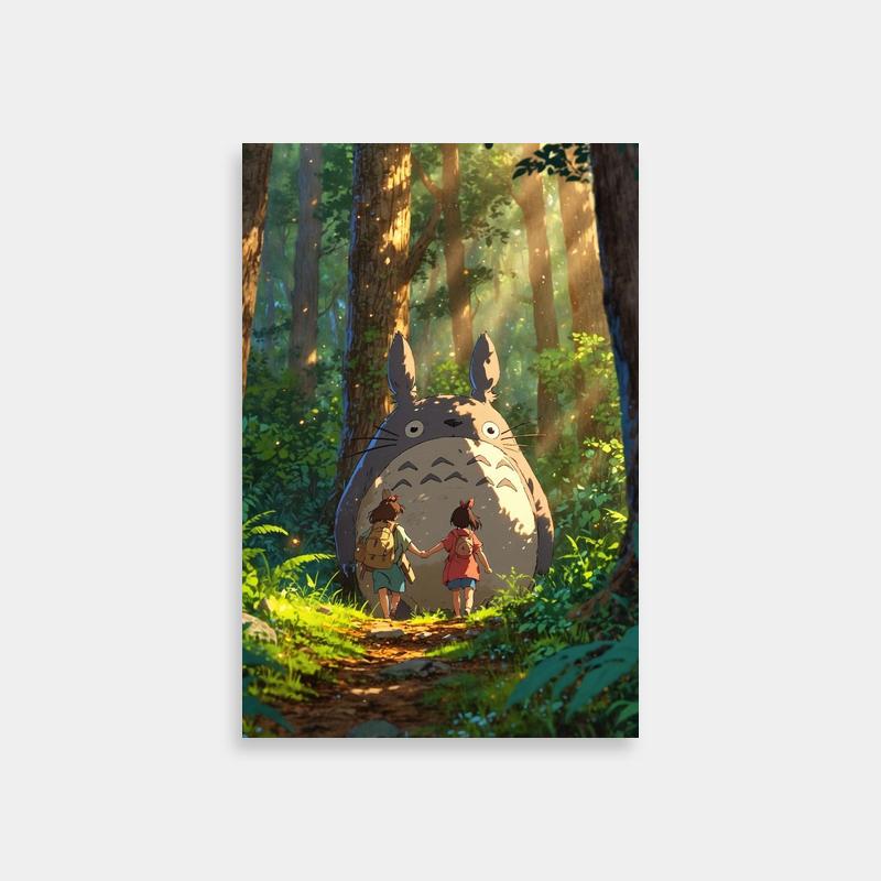 Totoro My Neighbor Totoro Woods Poster - Holding Hands Art