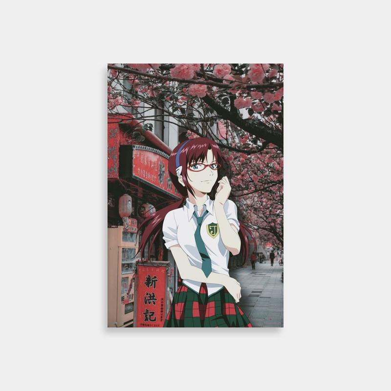 Mari Illustrious Makinami School Uniform Evangelion Poster