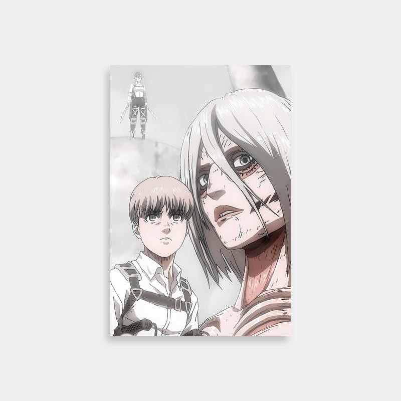Armin Arlert Attack on Titan Poster - Anime Duo with Airplane Sky Art