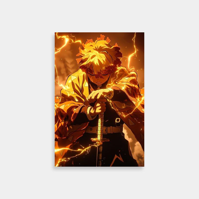 Zenitsu Agatsuma Demon Slayer Poster - Fan Art Print