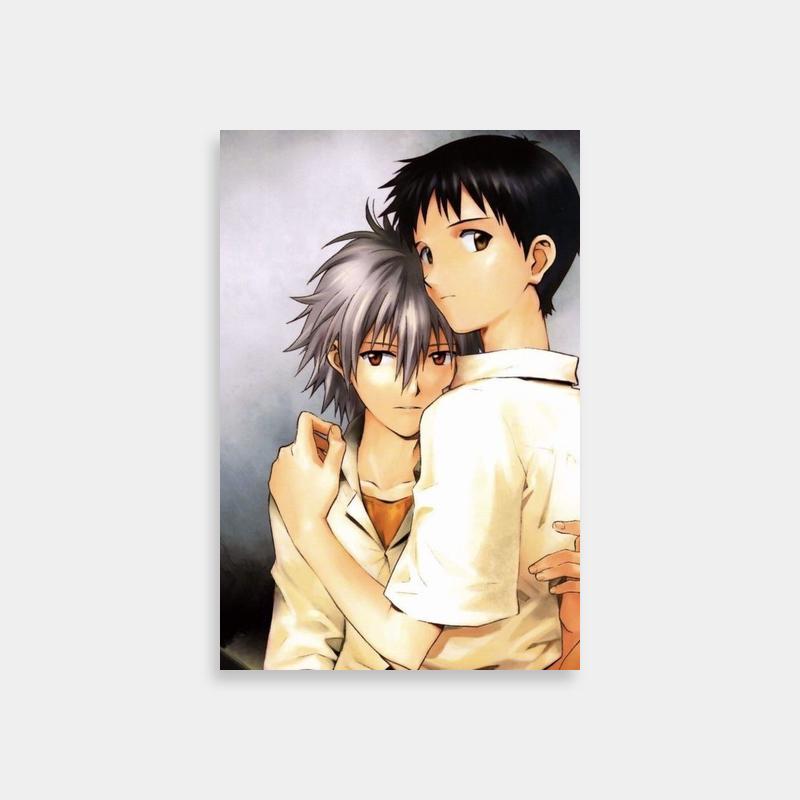 Kaworu Nagisa Neon Genesis Evangelion Poster - Emotional Character Embrace