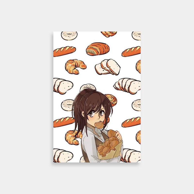 Sasha Braus Attack on Titan Poster - Anime Character Holding Bread
