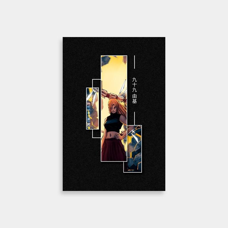 Yuki Tsukumo Jujutsu Kaisen Poster - Dual Sword Fight Scene
