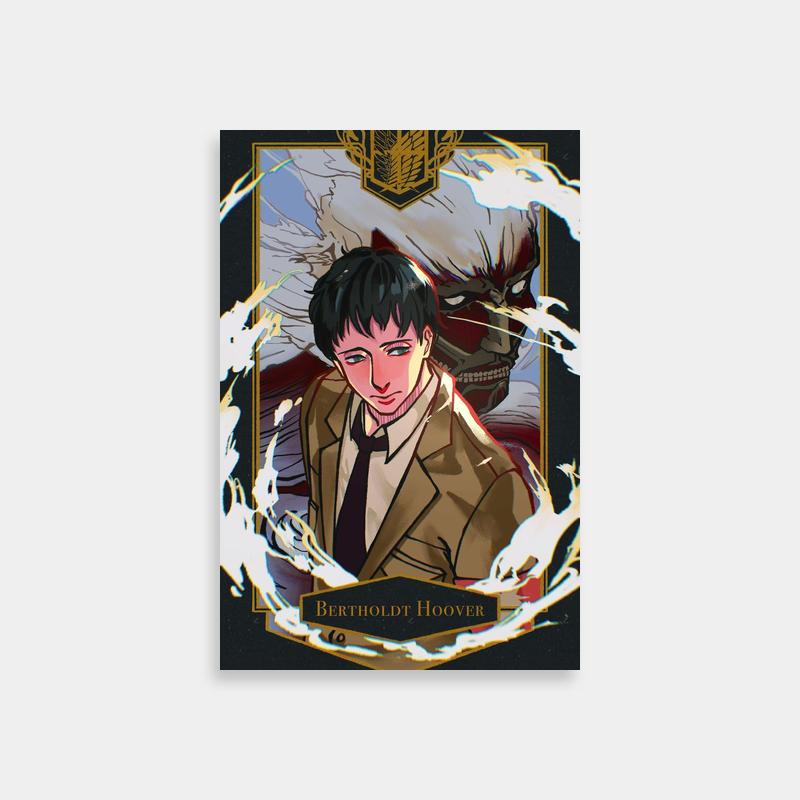 Bertholdt Hoover Attack on Titan Art - Man in Suit Next to Demon