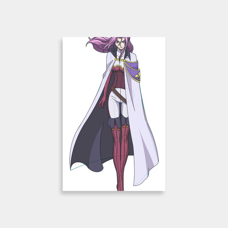 Cornelia li Britannia Anime Wall Art - White Cape Character Design