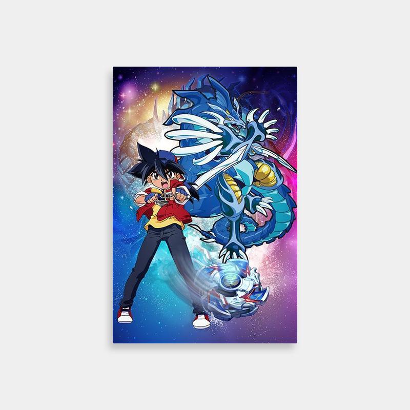 Tyson Granger vs Blue Dragon Beyblade Poster