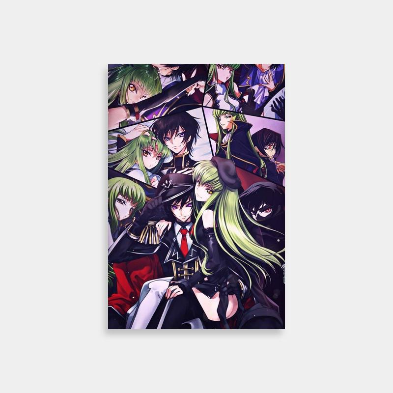 Lelouch vi Britannia Code Geass Poster - Green Hair Anime Art