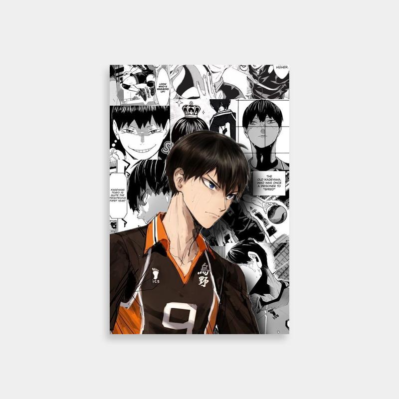 Kageyama Tobio Black Hair Anime Poster - Haikyuu Wall Art