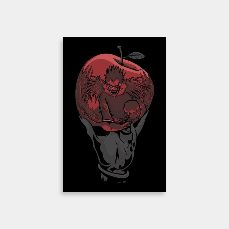 Ryuk Death Note Poster - Apple with Demon Art