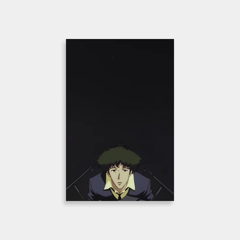 Spike Spiegel Cowboy Bebop Poster - Moody Anime Character Art