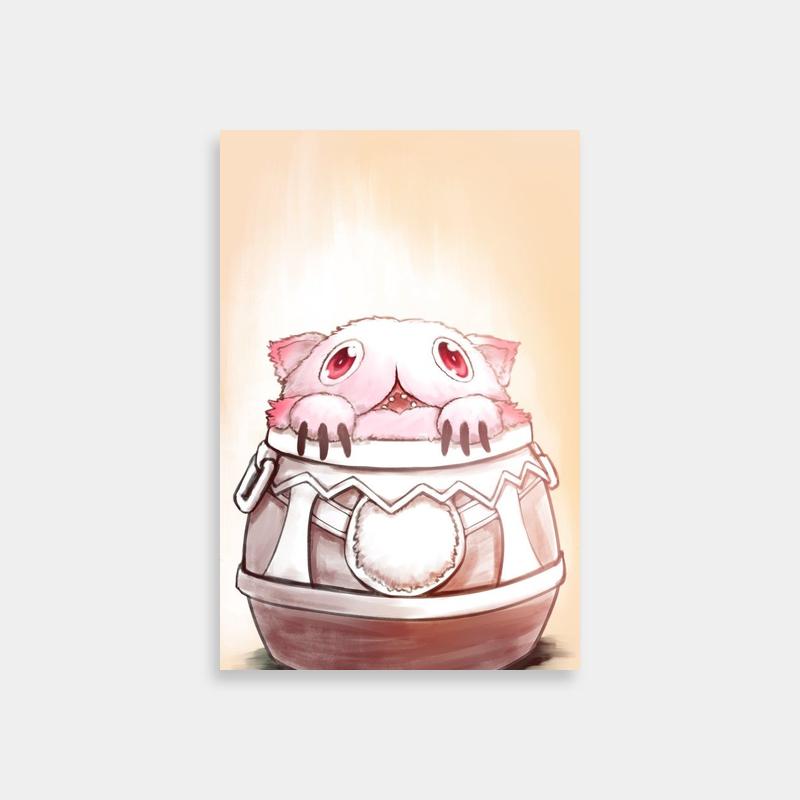 Nanachi Made in Abyss Whimsical Cat Poster - Unique Anime Wall Art