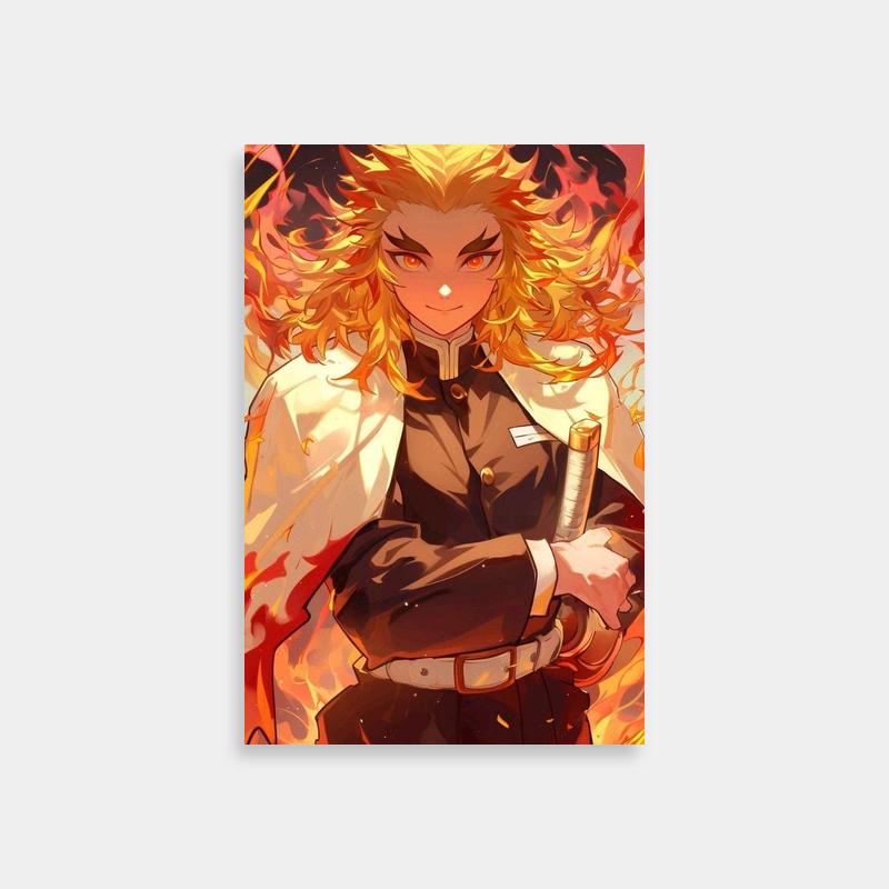 Rengoku Kyojuro Demon Slayer AI Art Poster
