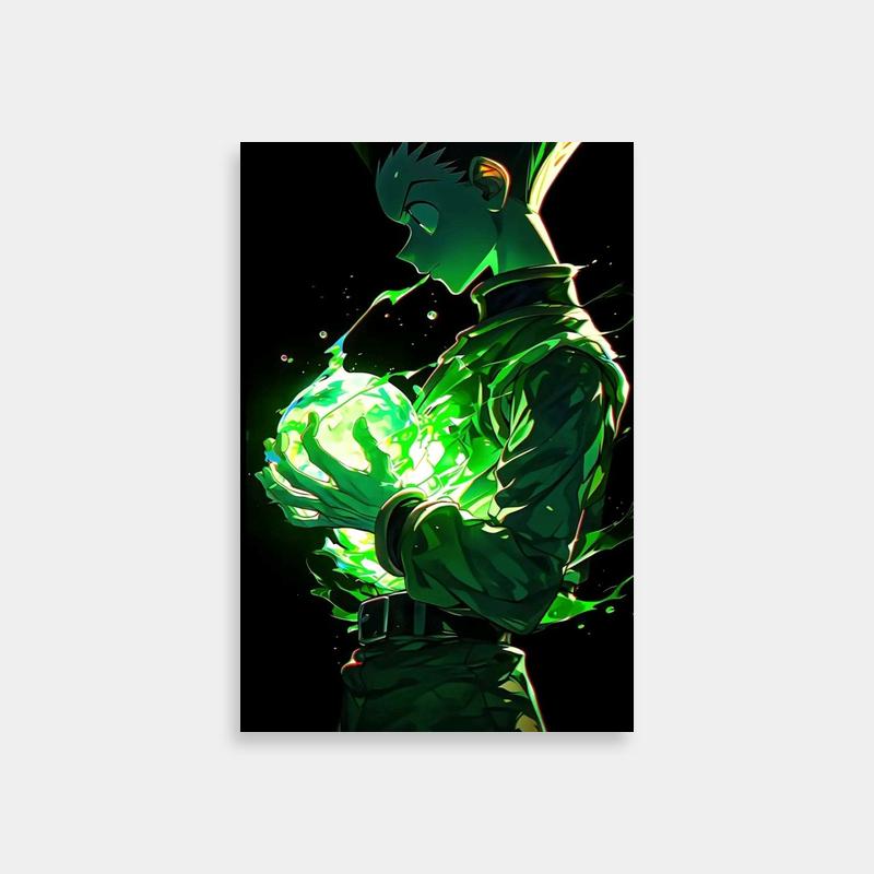 Gon Freecss Hunter x Hunter Glowing Green Poster - Anime Decor